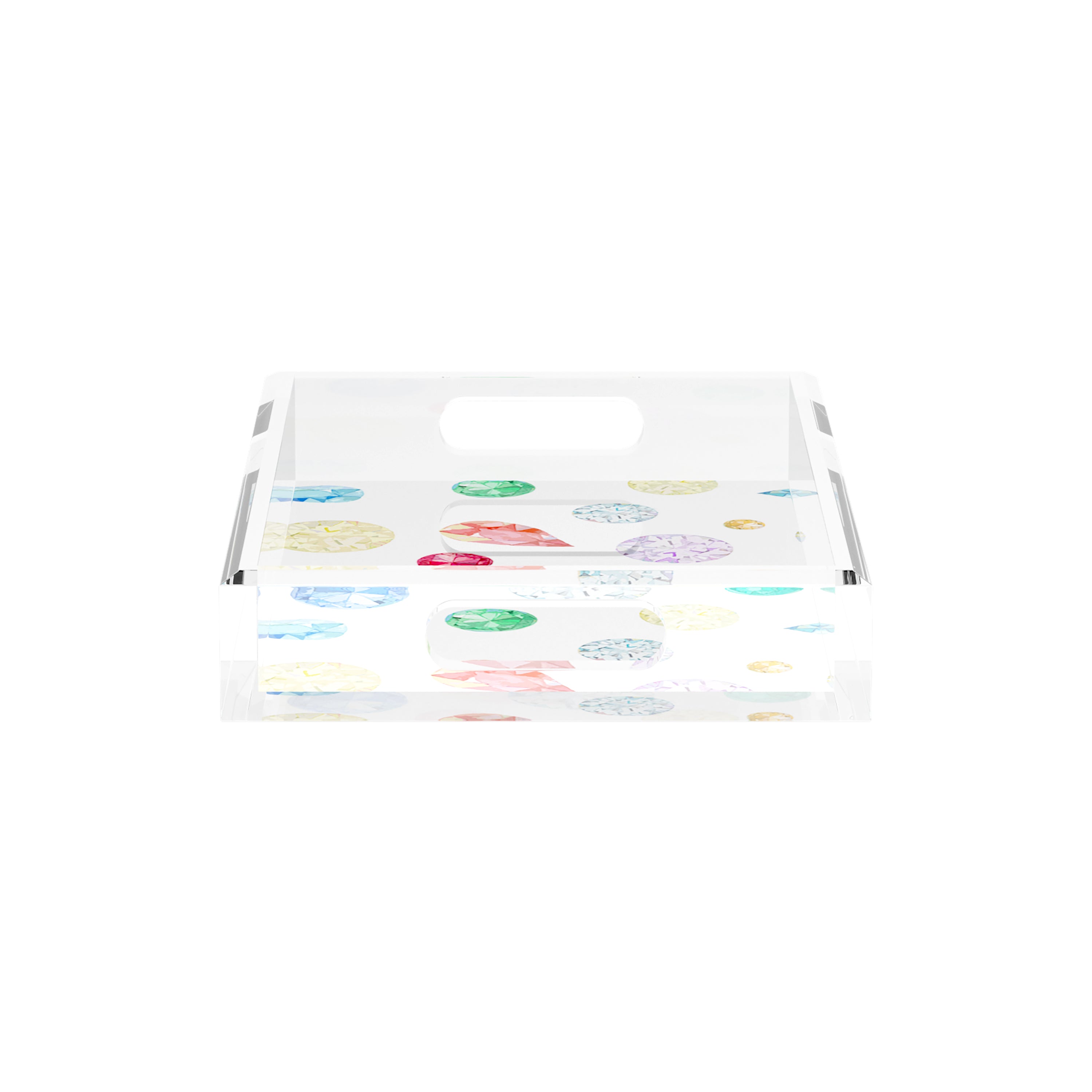 Jewel White 12.5X7.75 Acrylic Tray - nicolettemayer.com
