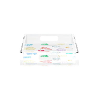 Jewel White 12.5X7.75 Acrylic Tray - nicolettemayer.com
