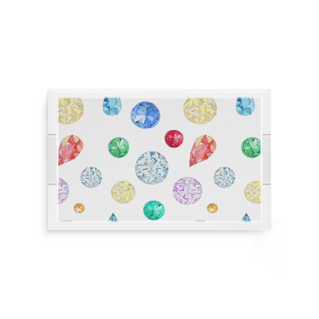 Jewel White 12.5X7.75 Acrylic Tray - nicolettemayer.com

