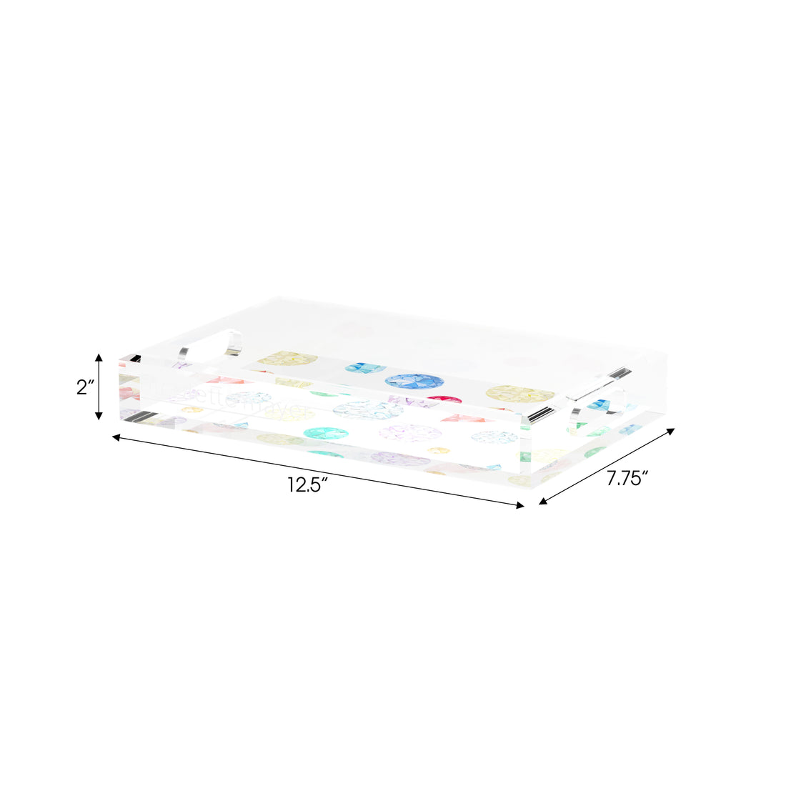 Jewel White 12.5X7.75 Acrylic Tray - nicolettemayer.com
