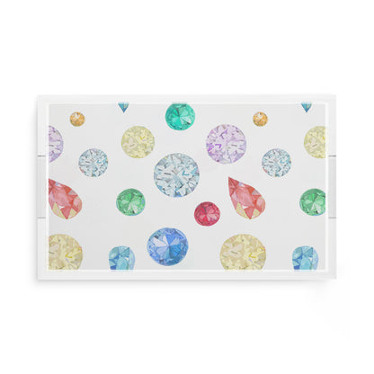 Jewel White 17X10.5 Acrylic Tray - nicolettemayer.com
