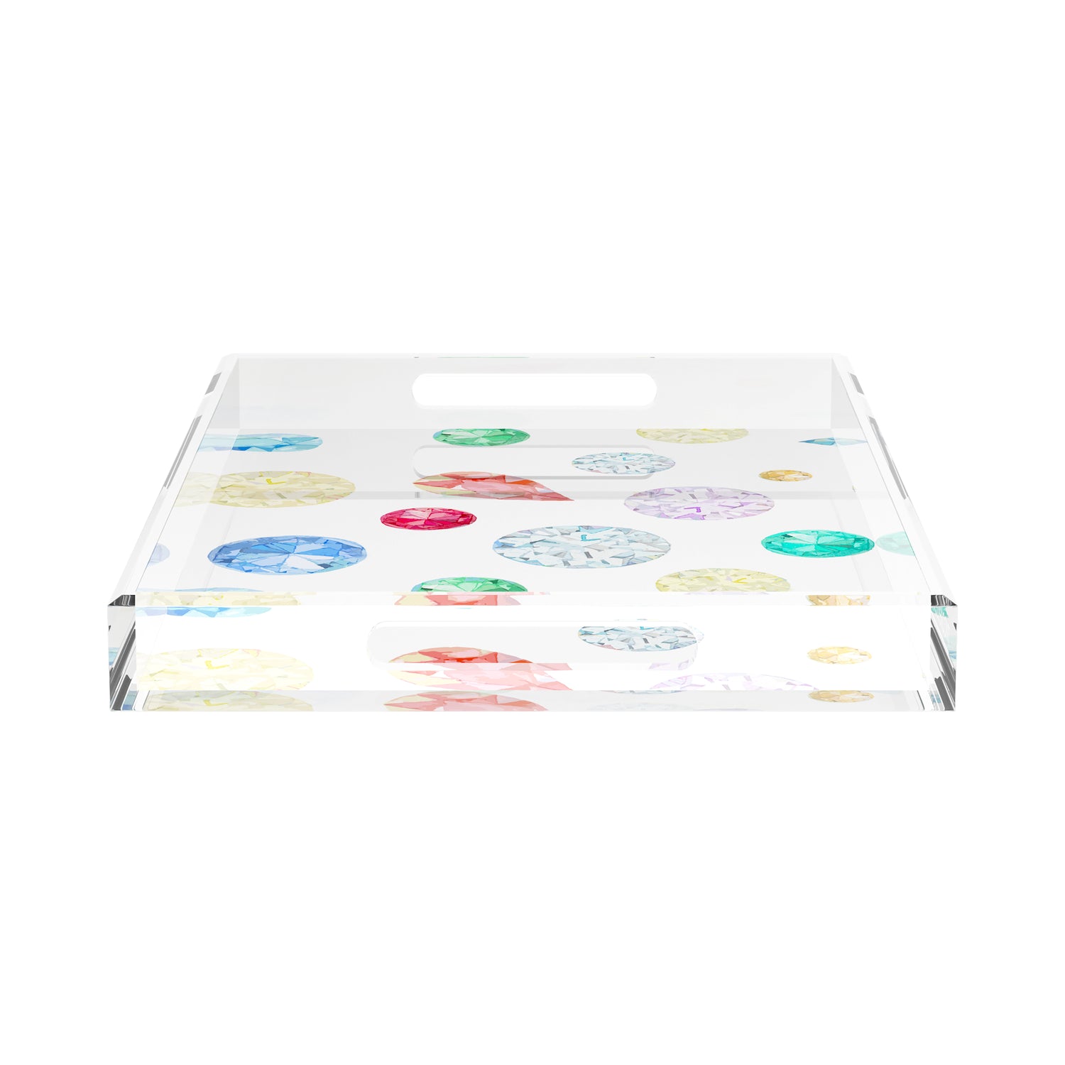 Jewel White 22.5X14.5 Acrylic Tray - nicolettemayer.com
