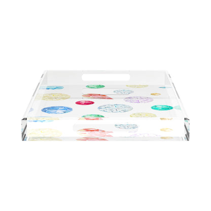 Jewel White 22.5X14.5 Acrylic Tray - nicolettemayer.com
