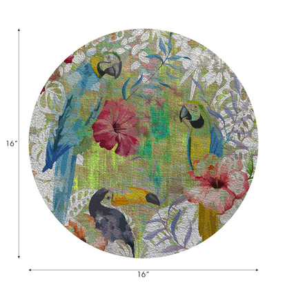 Jungle Love 16" Round Pebble Placemats - nicolettemayer.com