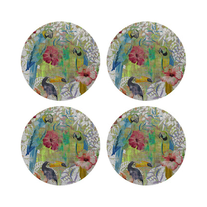 Jungle Love 16" Round Pebble Placemats - nicolettemayer.com