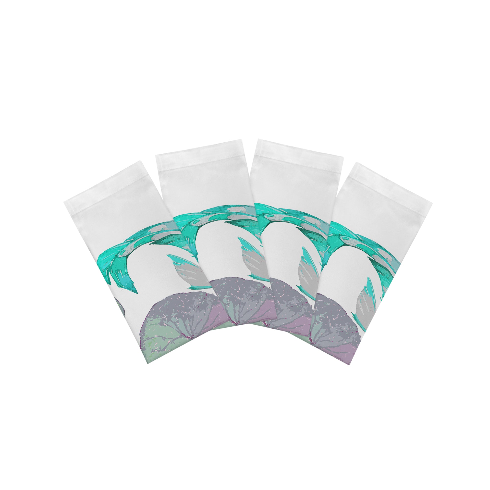 Koi Turquoise Cotton Sateen Dinner Napkins - nicolettemayer.com