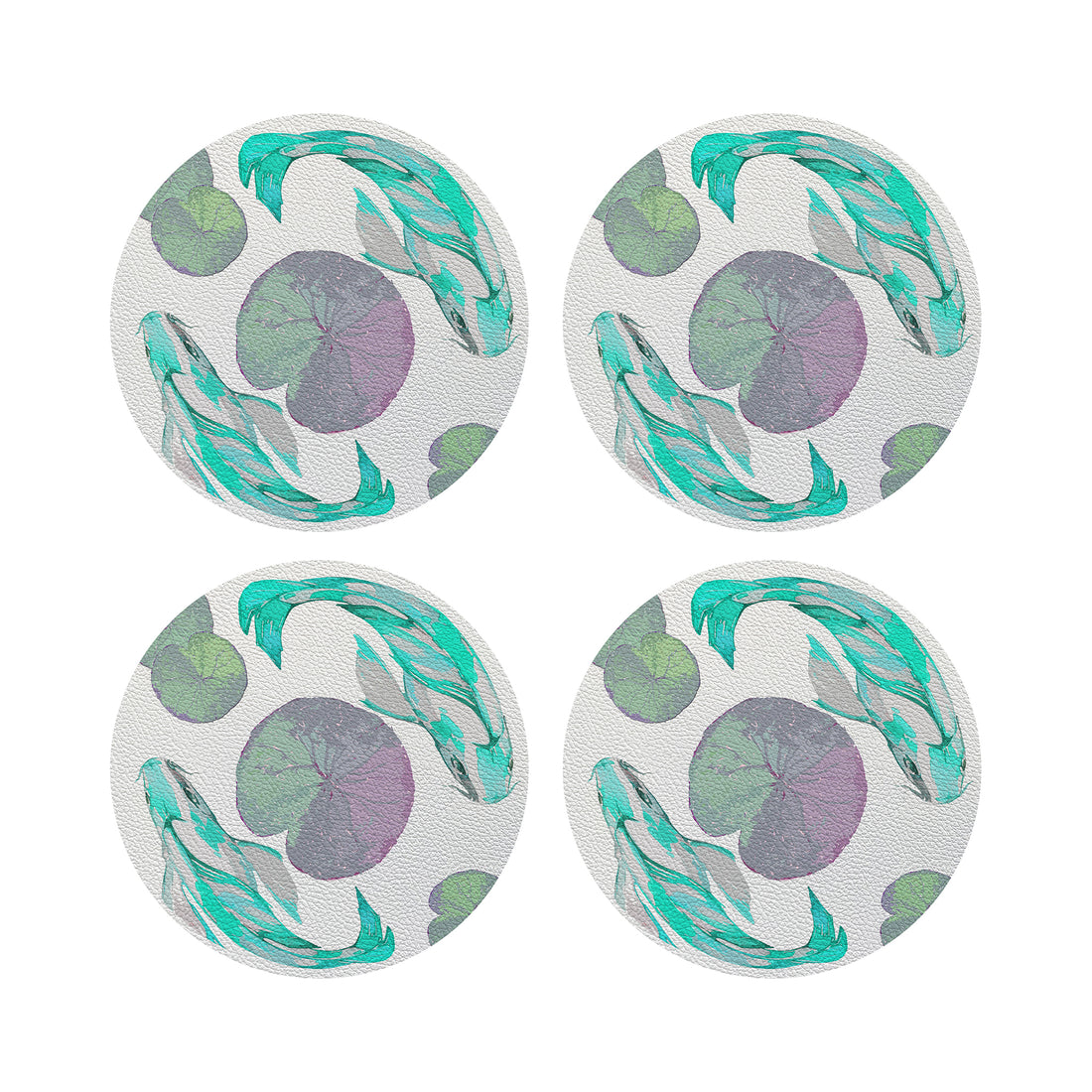 Koi Turquoise 4" Dinner Napkins- nicolettemayer.com
