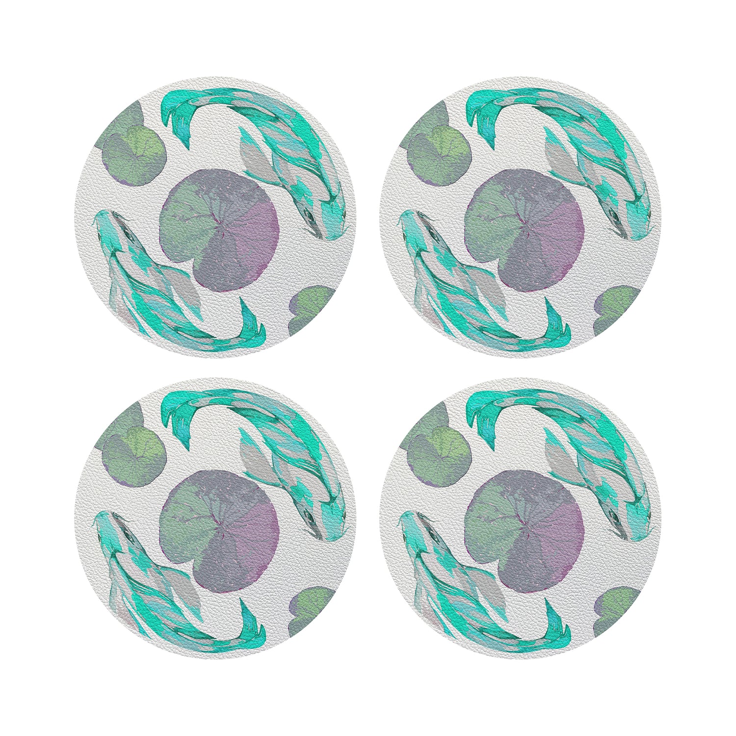 Koi Turquoise 4" Dinner Napkins- nicolettemayer.com
