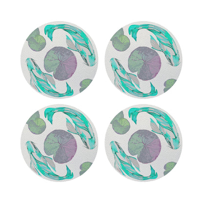 Koi Turquoise 4" Dinner Napkins- nicolettemayer.com
