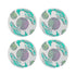 Koi Turquoise 4" Dinner Napkins- nicolettemayer.com
