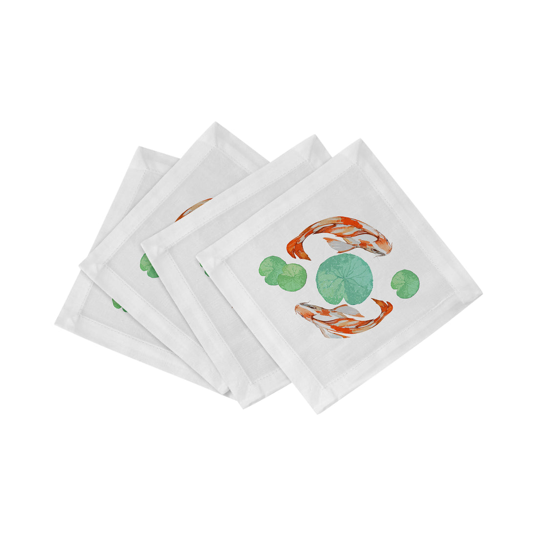 Koi Coral 6" Cocktail Napkins- nicolettemayer.com
