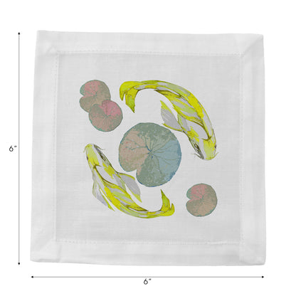 Koi Jaune 6" Cocktail Napkins- nicolettemayer.com
