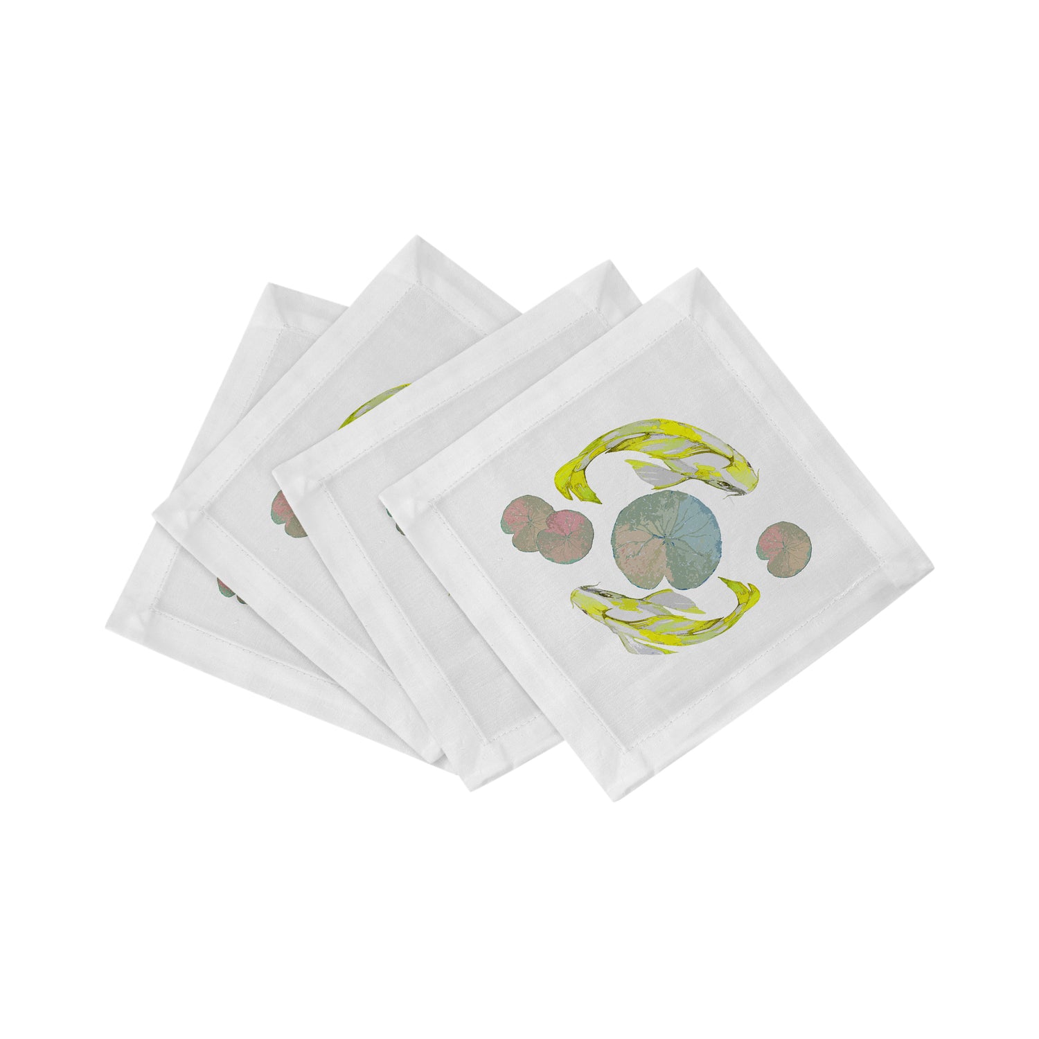 Koi Jaune 6" Cocktail Napkins- nicolettemayer.com
