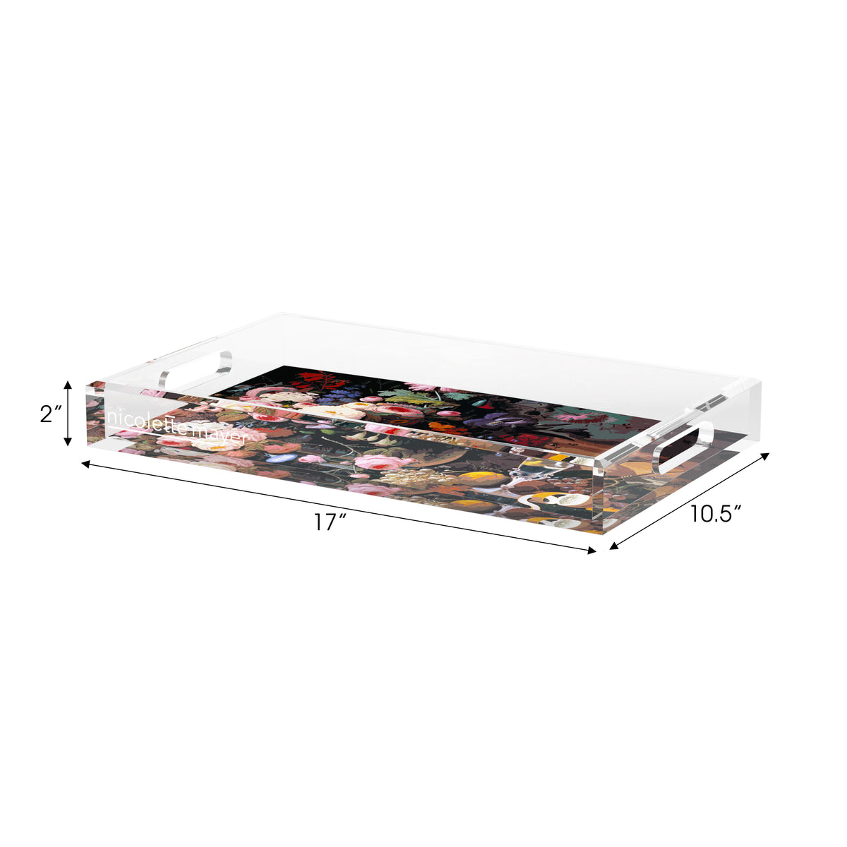 Lemon Glass Multi Acrylic Decorative Tray, 17 x 10.5 in. by Nicolette Mayer 