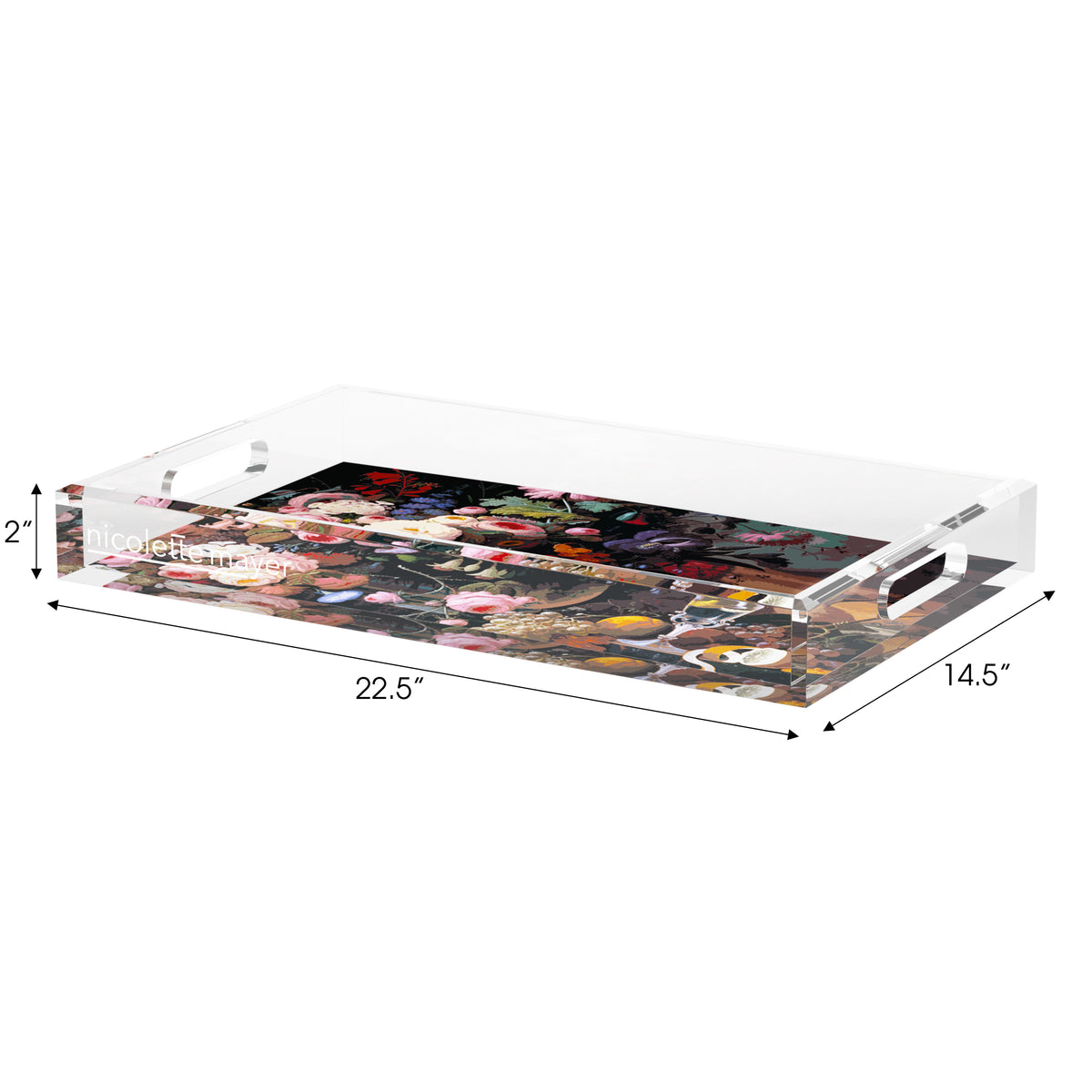 Lemon Glass Multi Acrylic Decorative Tray, 22.5 x 14. in. by Nicolette Mayer 