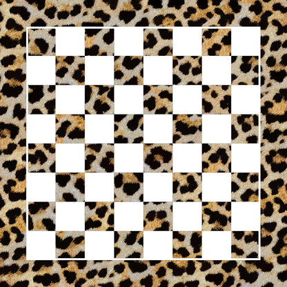 Leopard Skin Natural Acrylic Chess - nicolettemayer.com