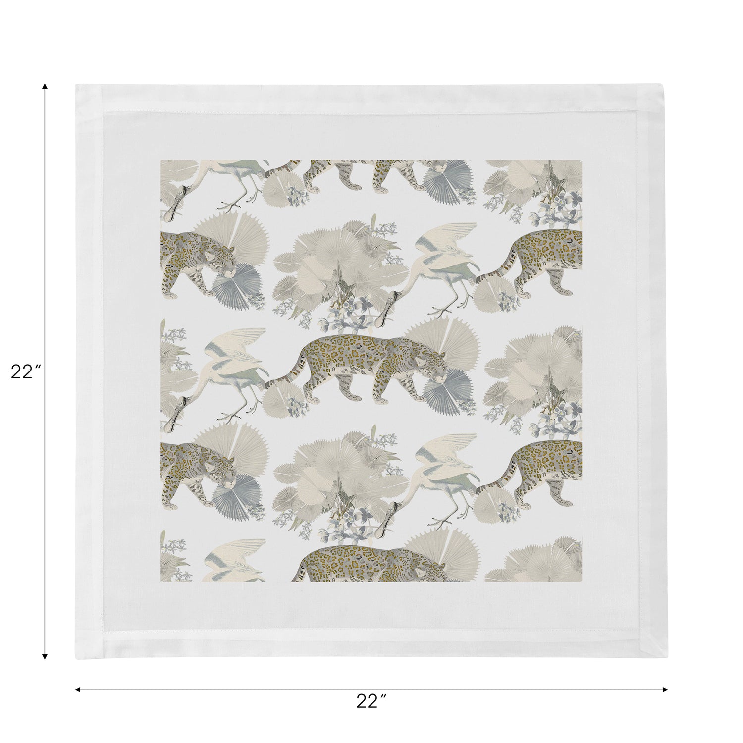 LEOPARD WALK CAMEO 22"X22" SERVIETTEN MIT HOHLSÄGEN, 4ER-SET