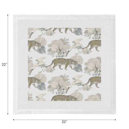 LEOPARD WALK CAMEO 22"X22" SERVIETTEN MIT HOHLSÄGEN, 4ER-SET
