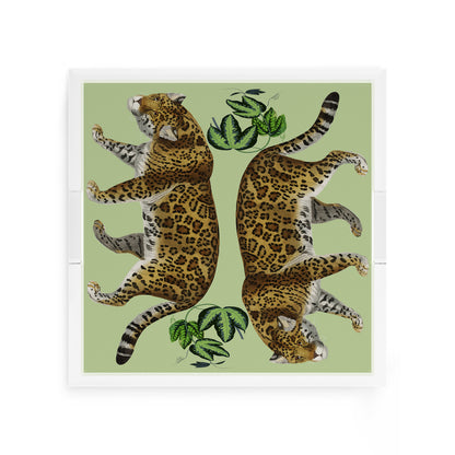 Leopard Seeing Double Avocado 12X12 Acrylic Tray - nicolettemayer.com
