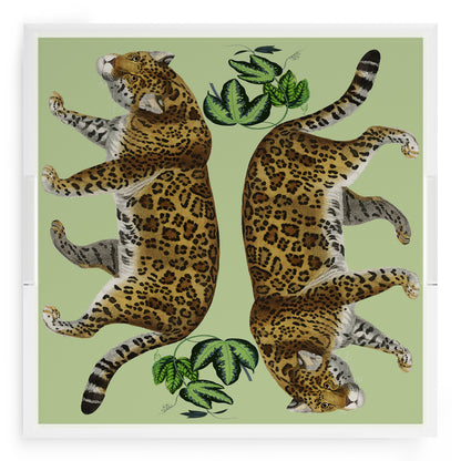 Leopard Seeing Double Avocado 18X18 Acrylic Tray - nicolettemayer.com

