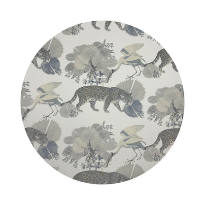 Leopard Walk Cameo 16&quot; Round Pebble Placemats, Set of 4 - nicolettemayer.com
