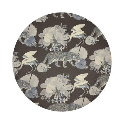 Leopard Walk Chocolatte 16&quot; Round Pebble Placemats, Set of 4 - nicolettemayer.com
