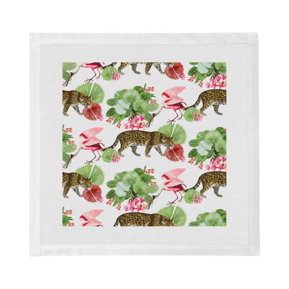 Serviette de table en satin de coton coloré Leopard Walk 22 x 22