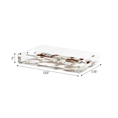 Leopard Walk Chocolatte 12.5X7.75 Acrylic Tray - nicolettemayer.com
