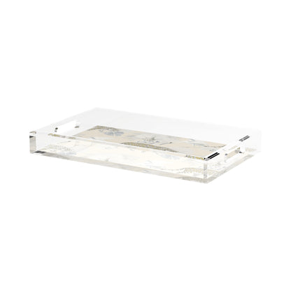 Leopard Walk Cream 17X10.5 Acrylic Tray - nicolettemayer.com
