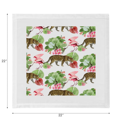 Leopard Walk Colorful Cotton Sateen Dinner Napkins - nicolettemayer.com