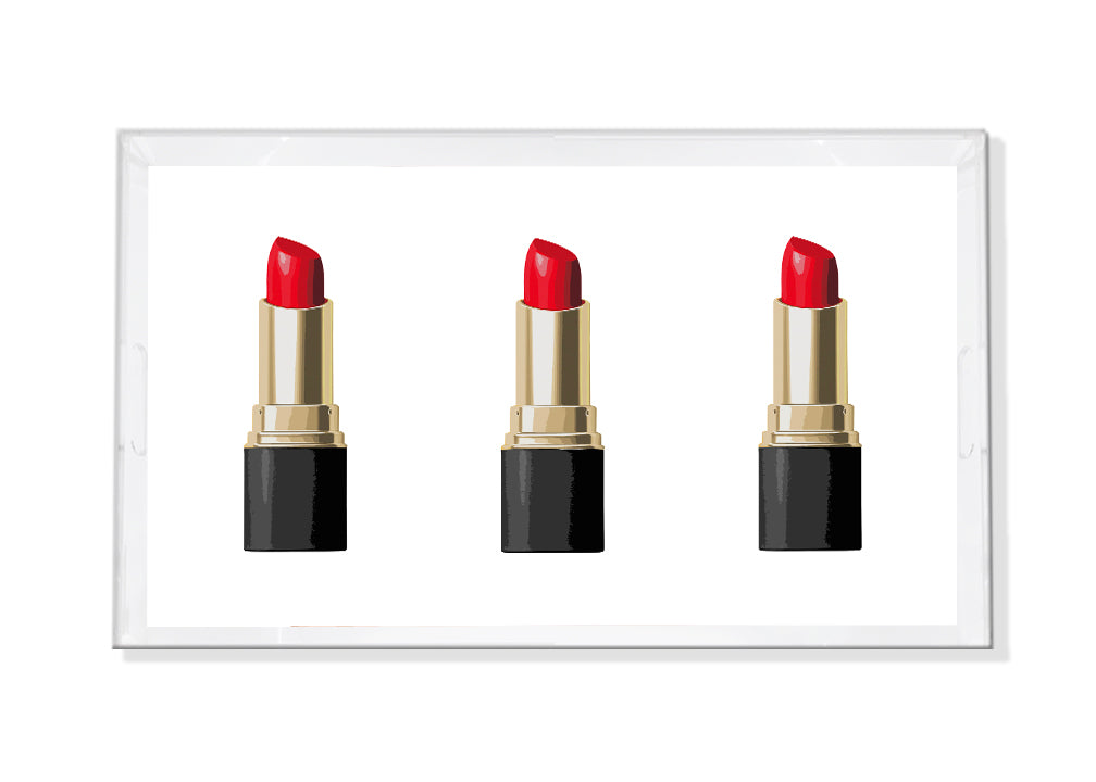 Lipstick Rectangle Acrylic Tray