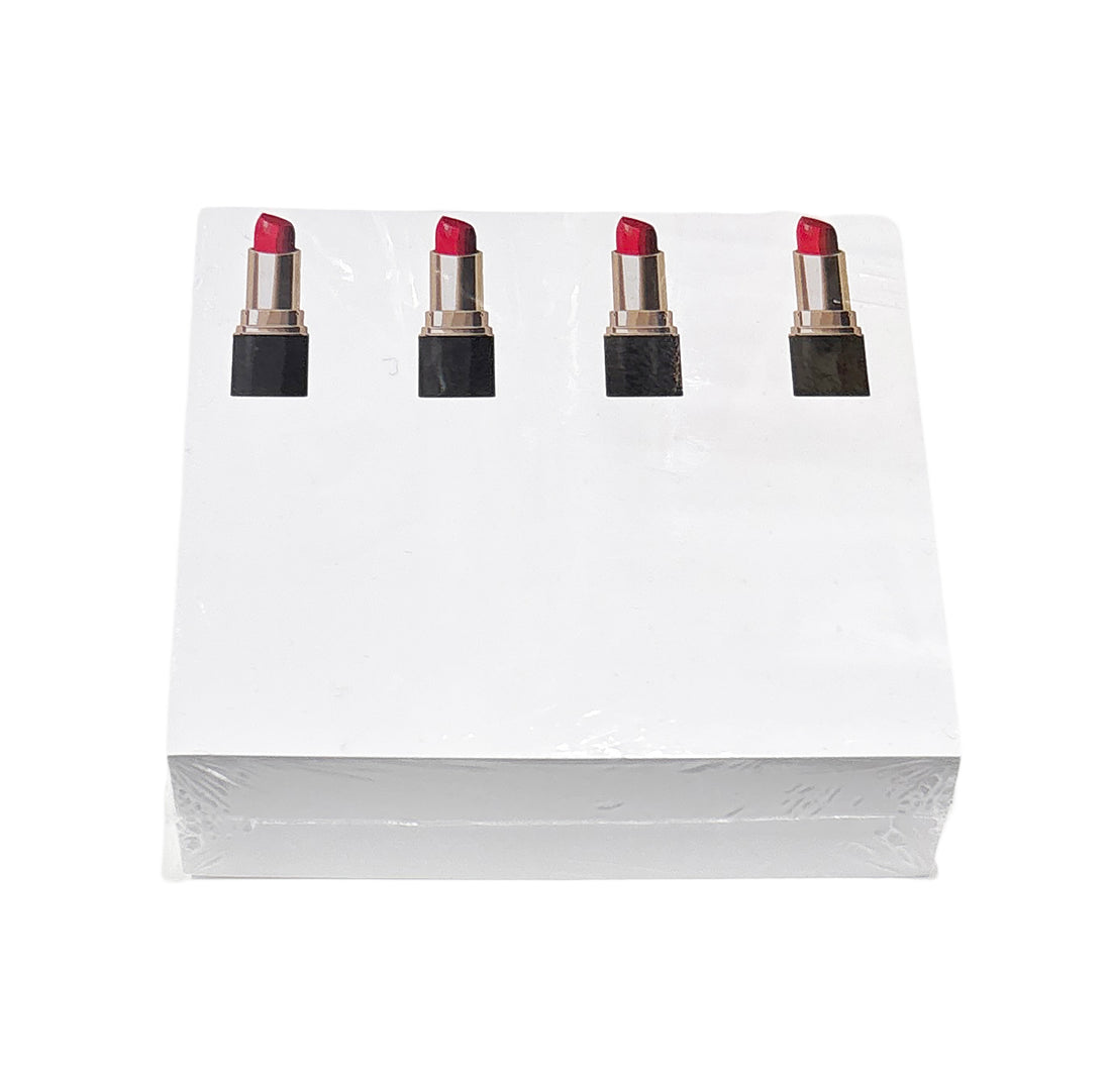 Lipstick Note Cards With Acrylic Holder
