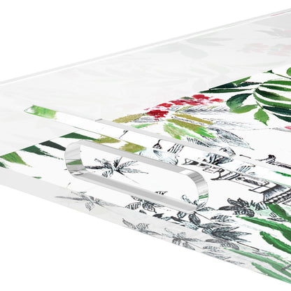 Lost Pavillion Floral Acrylic Rectangle Decorative Tray, by Nicolette Mayer