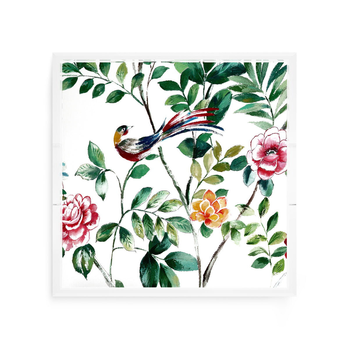 Lost Pavillion Floral No6 Acrylic Decorative Tray, 12 x 12 in. by Nicolette Mayer 