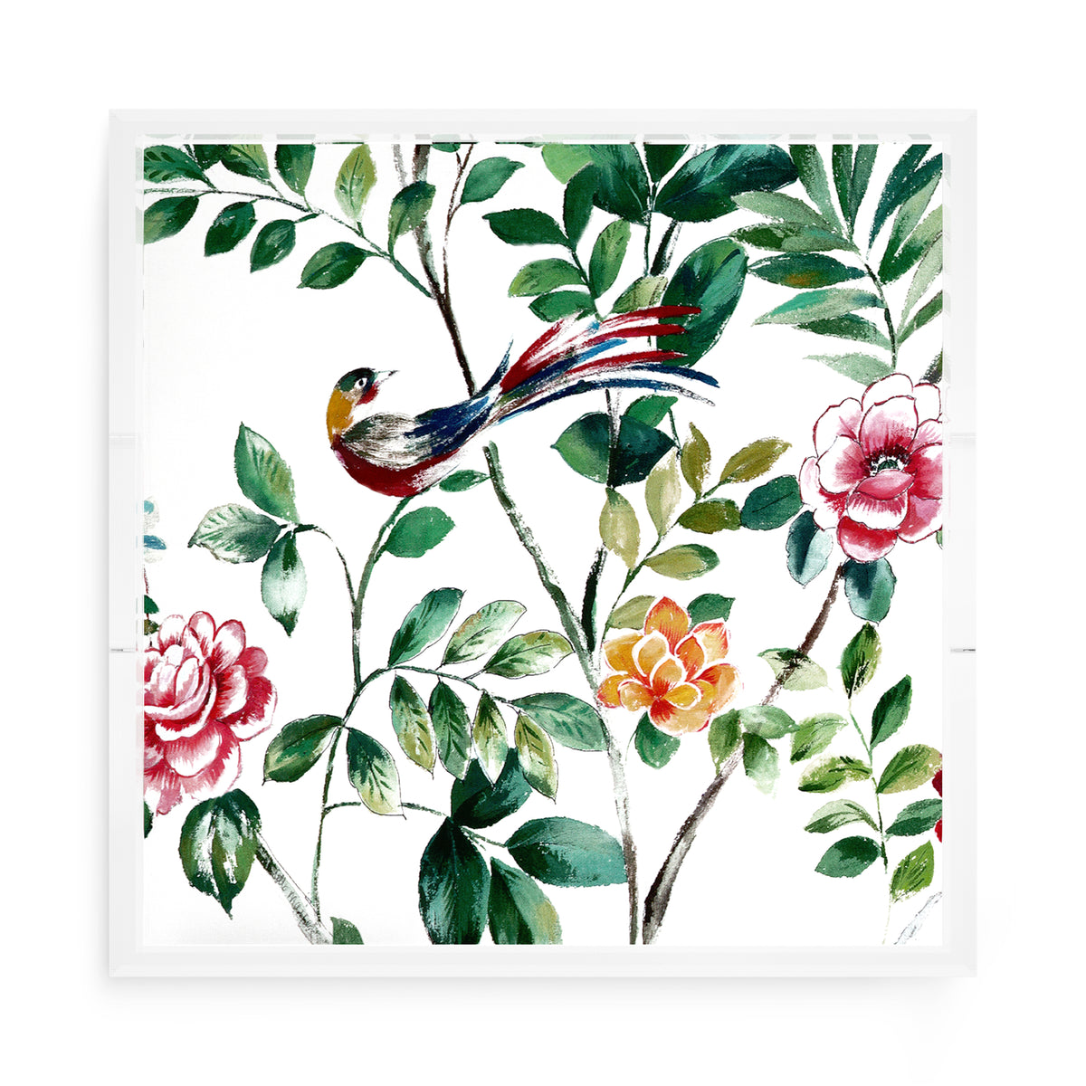 Lost Pavillion Floral No6 Acrylic Decorative Tray, 15 x 15 in. by Nicolette Mayer 