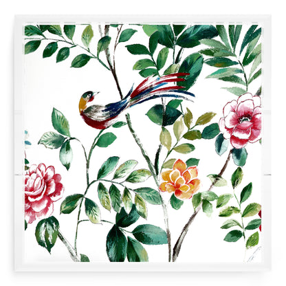 Lost Pavillion Floral No6 Acrylic Decorative Tray, 18 x 18 in. by Nicolette Mayer 