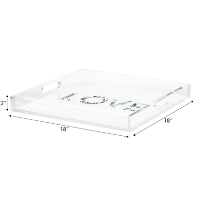 Love Lost Pavillion Acrylic Decorative Tray, 18 x 18 in. by Nicolette Mayer 