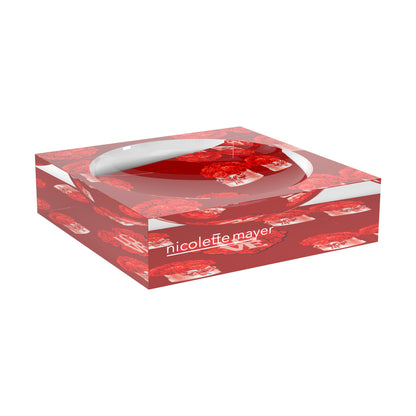 Love And Preserved Roses Red Acrylic Candy Catchall Dish
