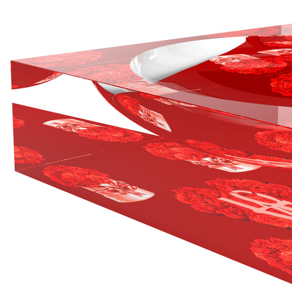 Love And Preserved Roses Red Acrylic Candy Catchall Dish