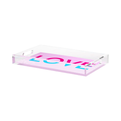 Love Acrylic Rectangle Decorative Tray, by Nicolette Mayer 