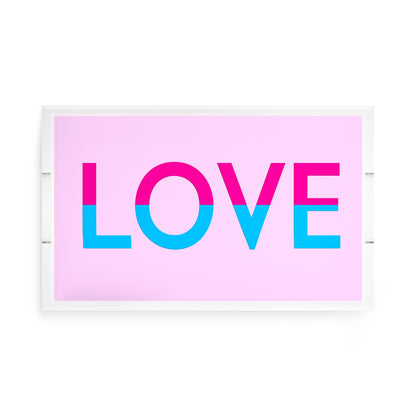 Love Acrylic Rectangle Decorative Tray, by Nicolette Mayer 