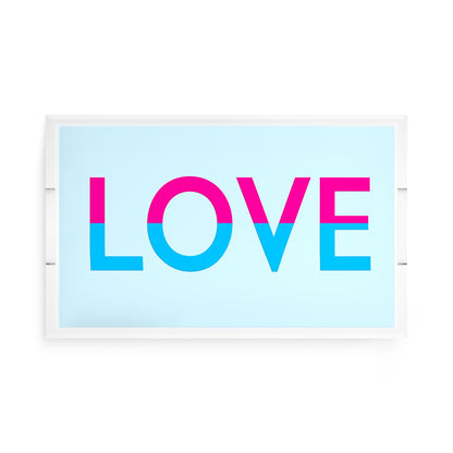 Love Acrylic Rectangle Decorative Tray, by Nicolette Mayer 