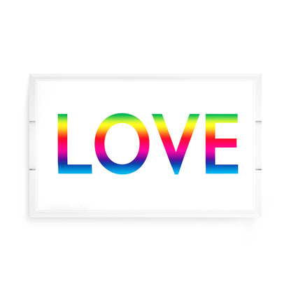 Love Acrylic Rectangle Decorative Tray, by Nicolette Mayer 