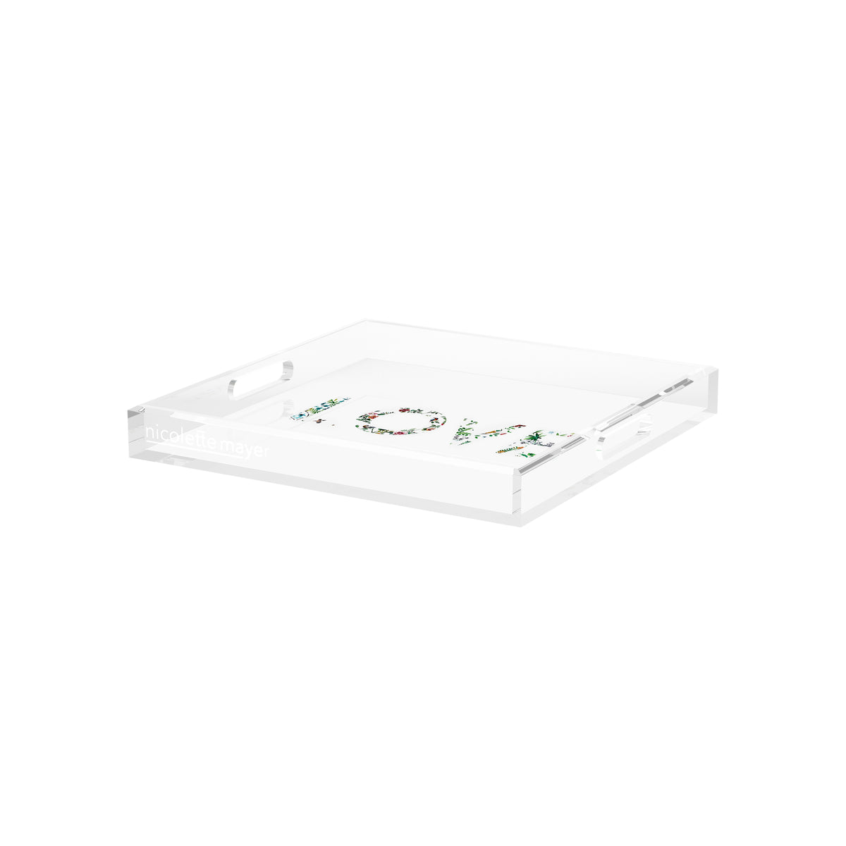 Love Lost Pavillion Acrylic Decorative Tray, 12 x 12 in. by Nicolette Mayer 