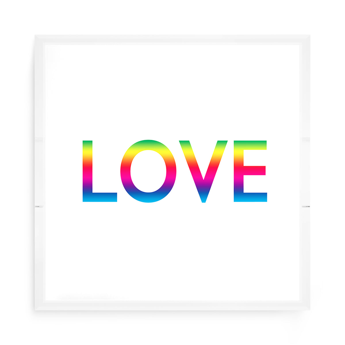 Love Rainbow Acrylic Decorative Tray, 15 x 15 in. by Nicolette Mayer 