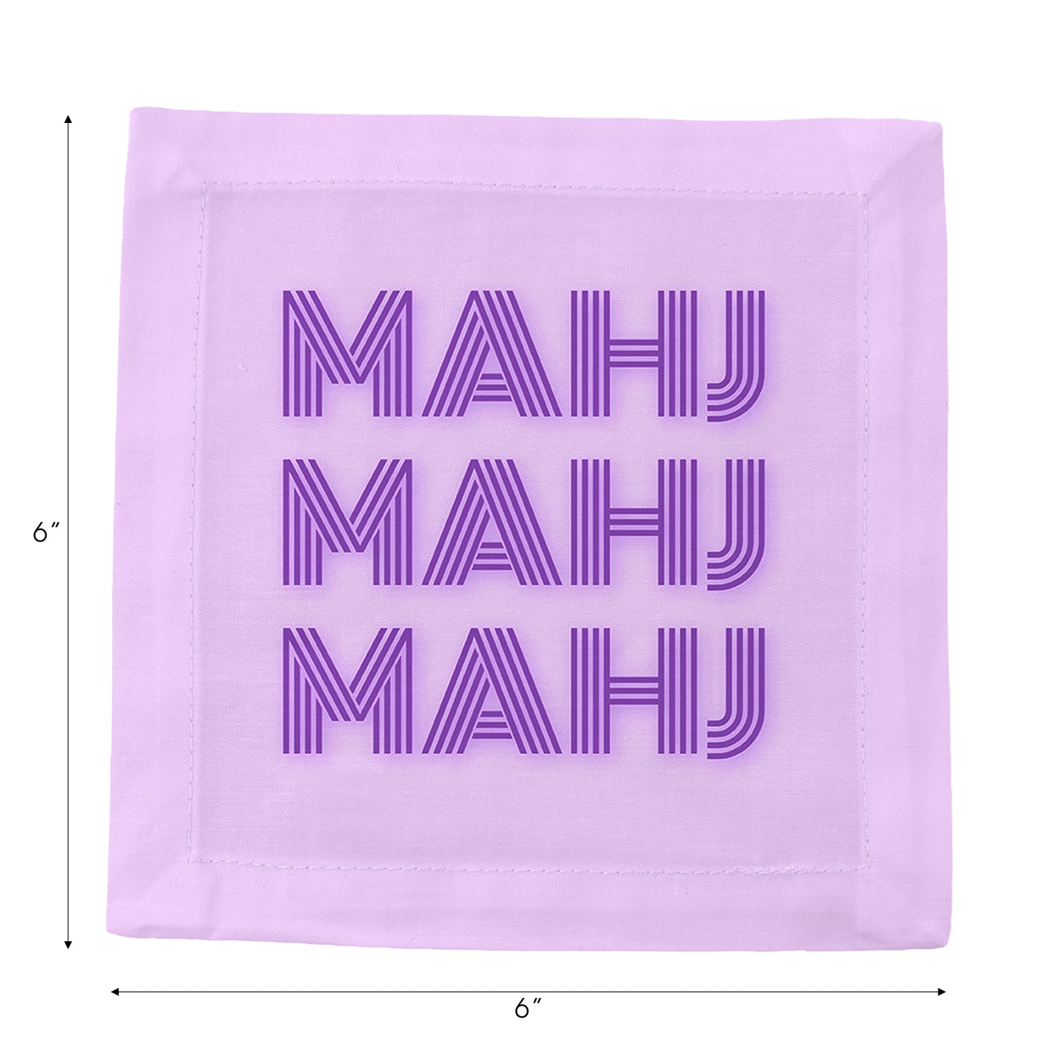 Mahj Mahj Mahj Lilac Cotton Sateen Cocktail Napkins - nicolettemayer.com