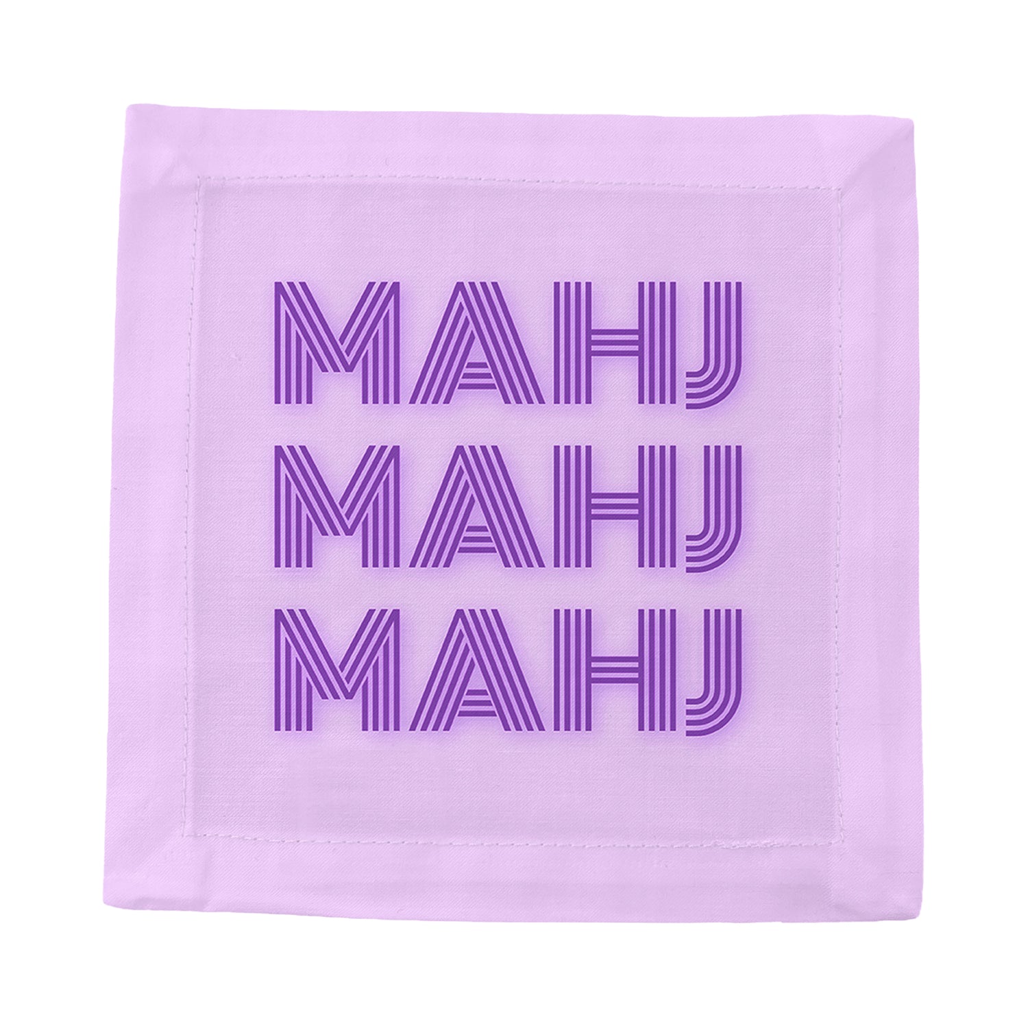 Mahj Mahj Mahj Lilac Cotton Sateen Cocktail Napkins - nicolettemayer.com