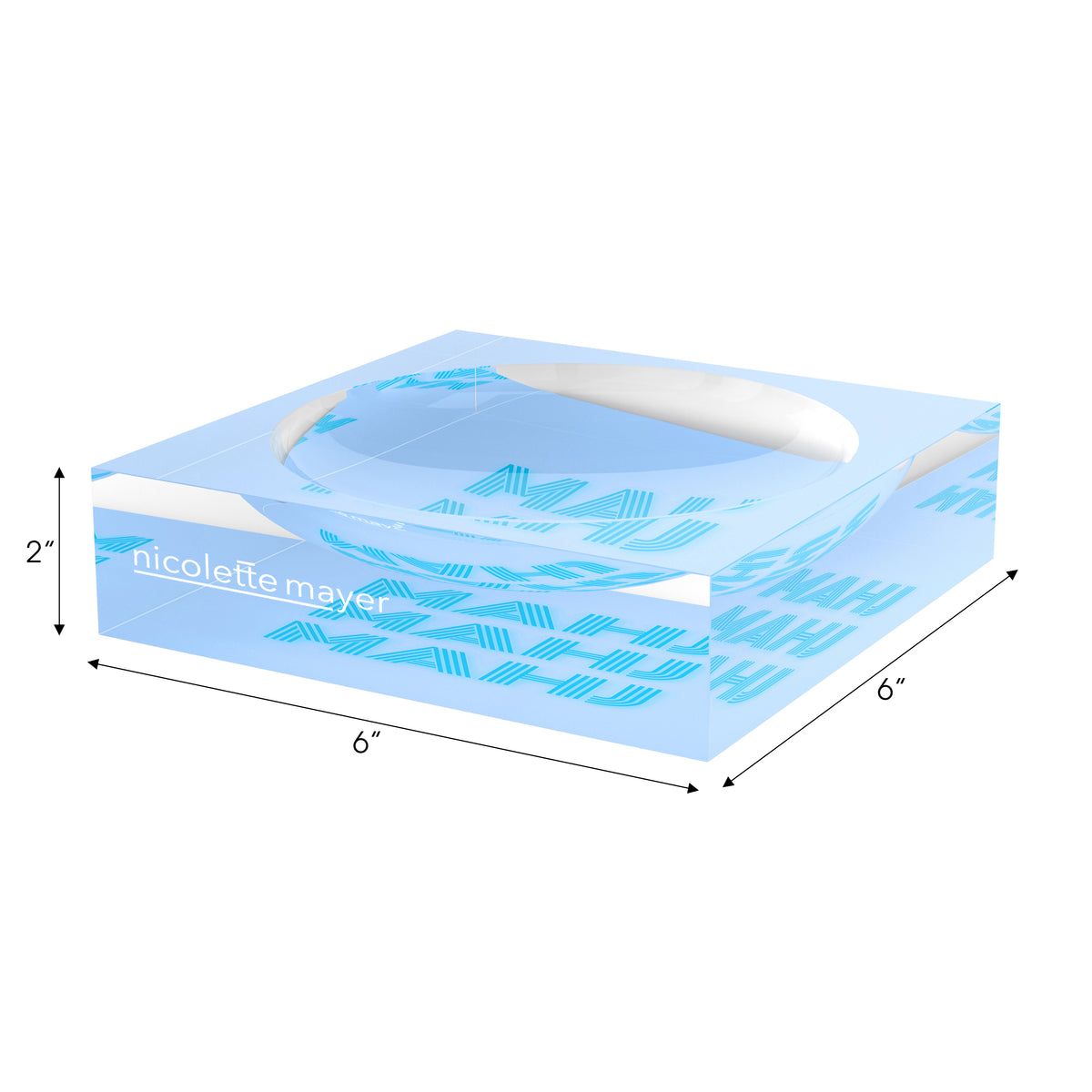 Mahj Mahj Mahj Blue Mahjong Candy Catchall Dish, 6 x 6 in. by Nicolette Mayer 
