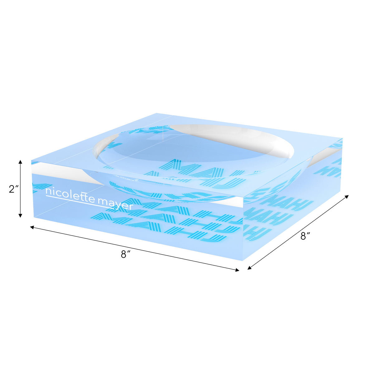 Mahj Mahj Mahj Blue Mahjong Candy Catchall Dish, 8 x 8 in. by Nicolette Mayer 
