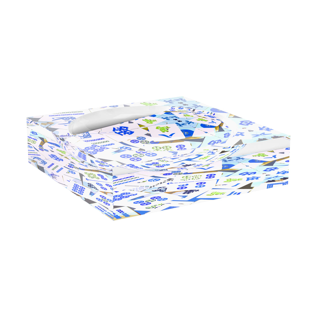 Mahjong Abstract Blues Candy Catchall Dish